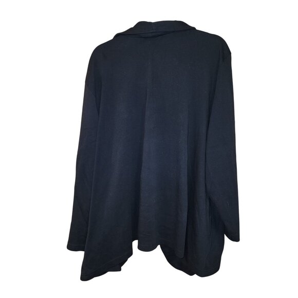 Woman Within Black Open Front Cardigan Jacket Plus Size 4X - Picture 2 of 3